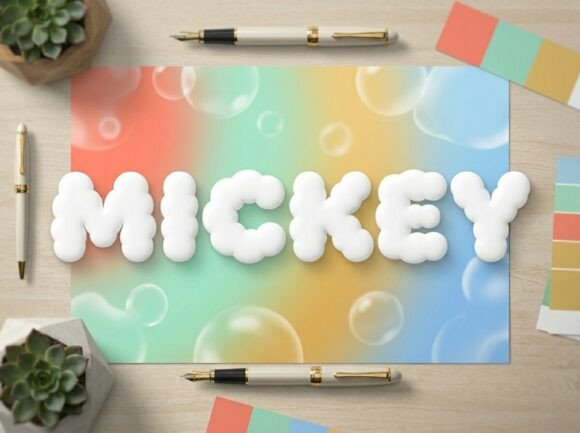 Mickey: A Playful Bubble Font for Creative Projects